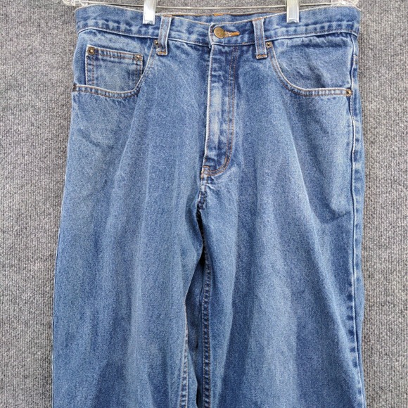 Eddie Domani Men's Straight Leg Jeans Blue 32x32 Stone Wash Denim 5-Pocket - Picture 3 of 13